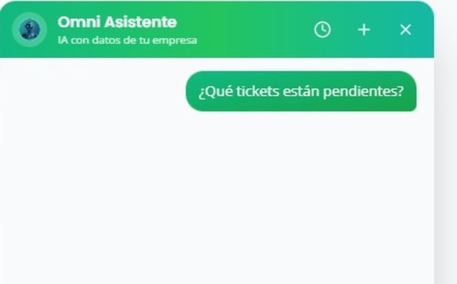 Asistente Omni respondiendo una consulta en tiempo real